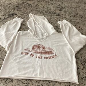 Miss Me White Pullover Hoodie with Script Logo